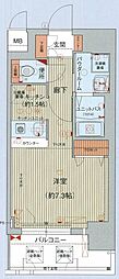 ライジングコート名古屋駅南 ワンルームの間取図画像