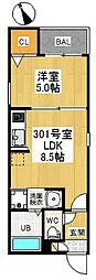 レガリストヴィラ 1LDKの間取図画像