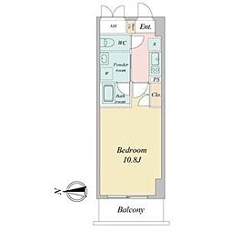 BSRESIDENCESAKAE ワンルームの間取図画像