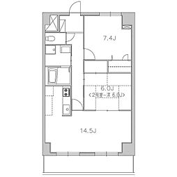 シティーコート翠雲 2LDKの間取図画像