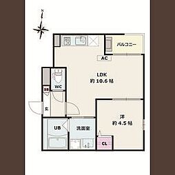 Jack ohataI 1LDKの間取図画像
