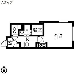 LIVCITY中村公園 ワンルームの間取図画像
