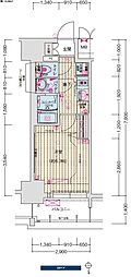 プレサンスNAGOYAシティオ 1Kの間取図画像
