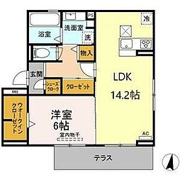 ベルフォレ豊田 1LDKの間取図画像