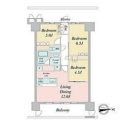 ラフィシア上前津 3LDKの間取図画像
