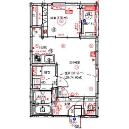 Maisonailes岩塚 1LDKの間取図画像