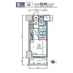 LIVCITY ワンルームの間取図画像