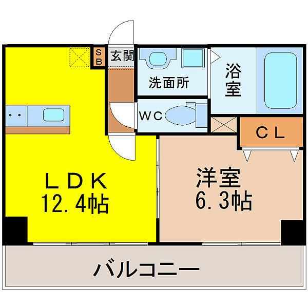 愛知県名古屋市中川区西日置２丁目(賃貸マンション1LDK・10階・43.05㎡)の写真 その2