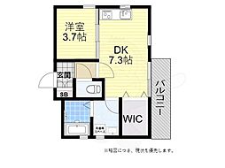 ブラン垂水駅前 1DKの間取図画像