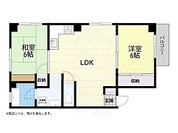 バレンシア歌敷山 2LDKの間取図画像