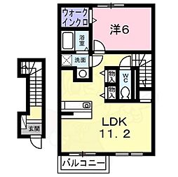 カナルサイド 1LDKの間取図画像