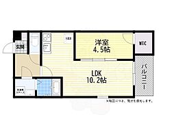 ジーメゾン王居殿 1LDKの間取図画像