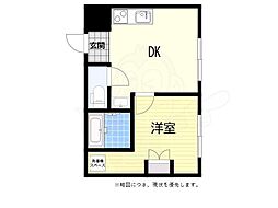 サニーパレス五色山 1LDKの間取図画像