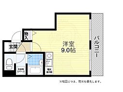 アビタシオン ワンルームの間取図画像