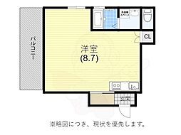 クレル・リ・ヴィエール2 ワンルームの間取図画像