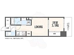 リビオシティ神戸名谷 1LDKの間取図画像
