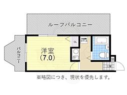 メゾンブランシェ大町 1Kの間取図画像