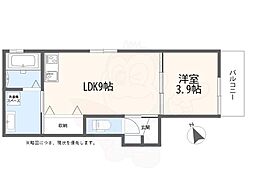 神戸市垂水区野田通アパート 1LDKの間取図画像