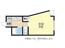 グラシア垂水 1Kの間取図画像