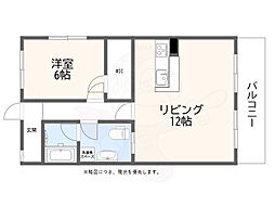 レジデンス向陽 1LDKの間取図画像