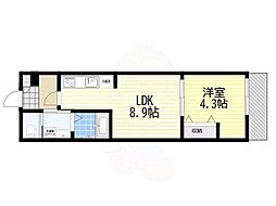 ALEGRIA垂水 1LDKの間取図画像