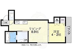And Feliz(アンド フェリス) 1LDKの間取図画像