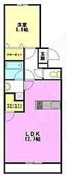 ベルフローラ垂水 1LDKの間取図画像