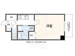 YKハイツ西明石2 1Kの間取図画像