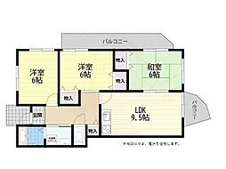 モンテ・ヴィラ 3LDKの間取図画像