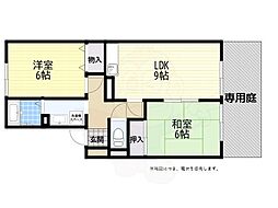 グランドール谷田川 2LDKの間取図画像