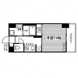 ユーモビルディング(仮称熊本大江学生マンション) 1Kの間取図画像