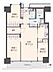 間取り：間取図　3LDK+納戸専有面積：79.76m2（24．12坪）※壁芯バルコニー面積：10.65m2各居室にCLを完備し、納戸や下足入れもあり、収納豊富。長めの良いバルコニーも魅力。