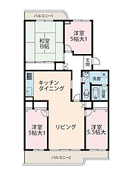 パークタウン五領第6団地5号棟 4LDKの間取図画像