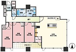 シティタワー浜松 3LDKの間取図画像