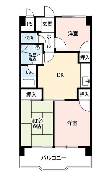 ニューセンチュリー 305｜香川県善通寺市文京町2丁目(賃貸マンション3DK・3階・54.00㎡)の写真 その2