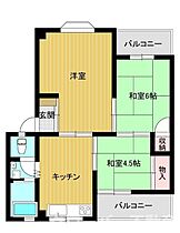 第2高尾マンション 2－5 ｜ 香川県坂出市江尻町（賃貸マンション3DK・2階・51.59㎡） その2