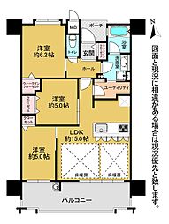 オークランド中央エクスタージュ 3LDKの間取図画像