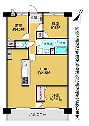 グランドパレス吉田 3LDKの間取図画像