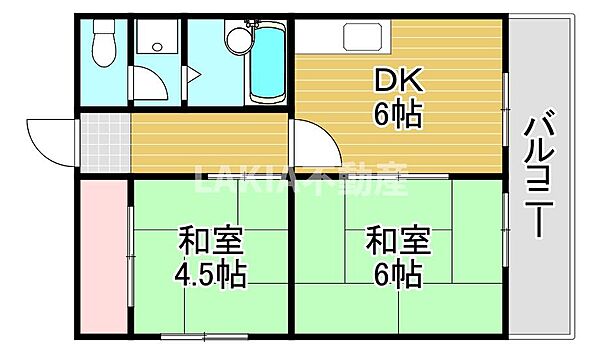 マンション笹倉 ｜大阪府大阪市都島区大東町2丁目(賃貸マンション2DK・2階・40.00㎡)の写真 その2