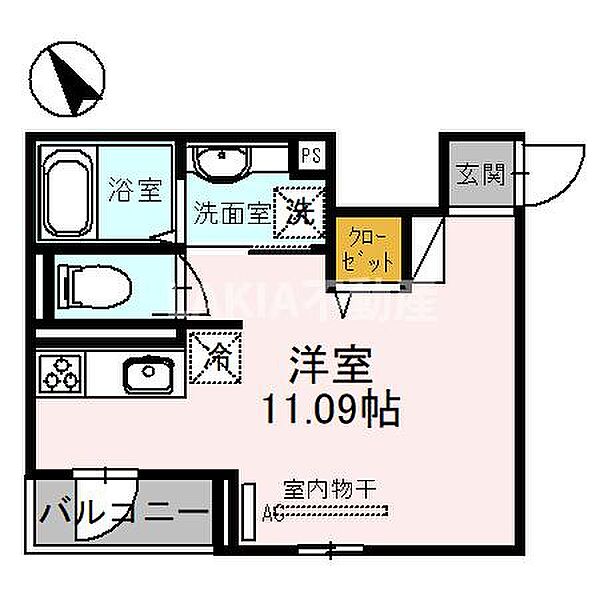 アイレックス京橋 ｜大阪府大阪市都島区東野田町4丁目(賃貸アパート1R・3階・26.84㎡)の写真 その2