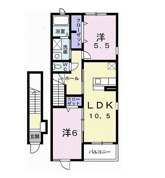 イリーデ光 205｜静岡県沼津市下香貫(賃貸アパート2LDK・2階・56.47㎡)の写真 その2