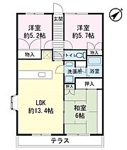 コーナスガーデン A401 ｜ 静岡県三島市徳倉 1丁目13-15（賃貸マンション3LDK・4階・66.20㎡） その2