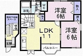 ニューグランポルテ　Ａ 201 ｜ 静岡県三島市谷田（賃貸アパート2LDK・2階・58.53㎡） その2