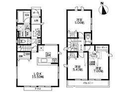 武蔵村山市大南3丁目3期　新築未入居戸建　全1棟