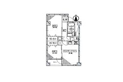 落合三生マンション 2DKの間取図画像