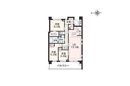 3LDK 間取り