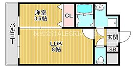 大阪府大阪市東成区玉津１丁目（賃貸マンション1LDK・9階・29.10㎡） その2