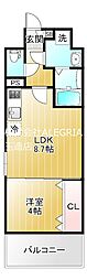 レユシール 1LDKの間取図画像