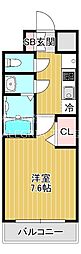 プレサンス玉造ザ・ライブ 1Kの間取図画像
