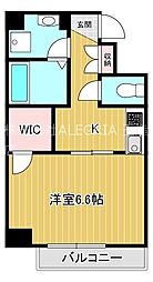 グランエクラ大今里南2 1Kの間取図画像